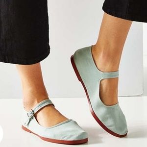 Mint Cloth Mary Janes